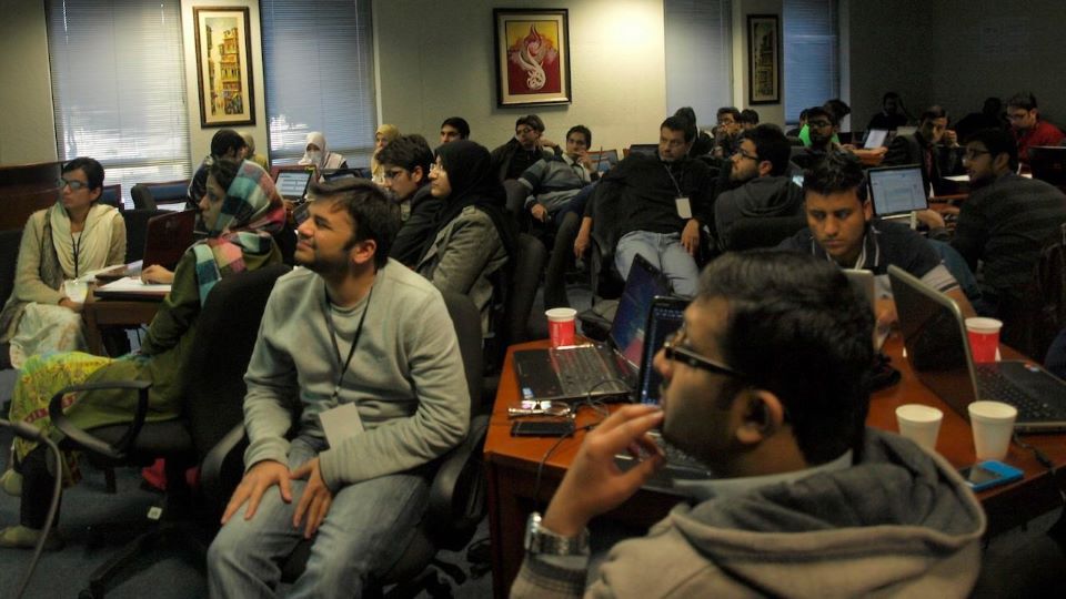 Participants of the Lahore Civic Hackathon