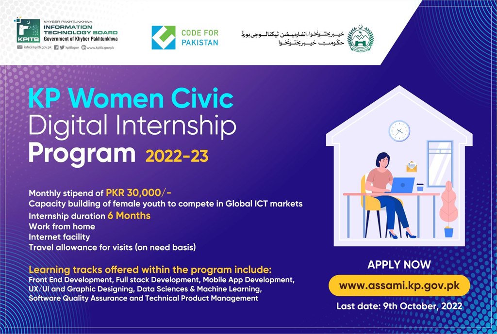 An Empowering Journey through the KP Women’s Civic Digital Internship Program