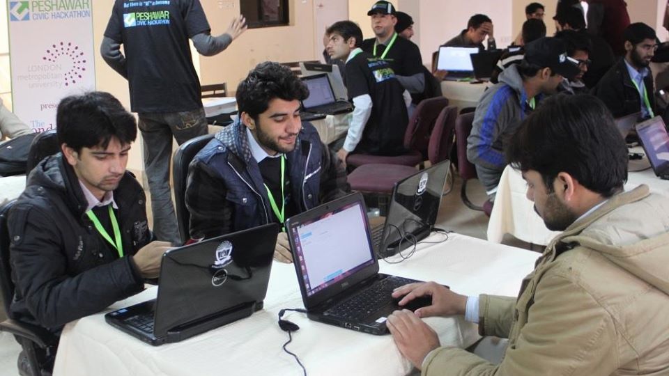 Participants of the Peshawar Civic Hackathon