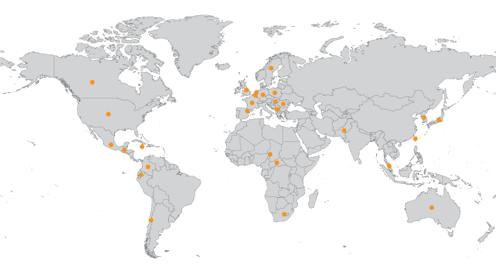 Map of CfA locations