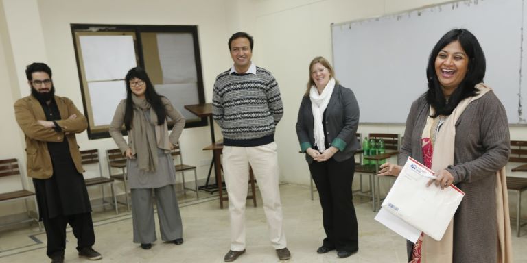 Sheba, Anna, and Dr Faisal at the Peshawar Hackathon, Photo: Sheba Najmi
