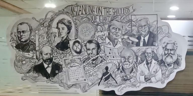 A hand-drawn poster by a 19-year-old at the PML. Photo Credits: Shaji Ahmed