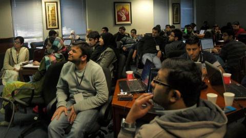 Participants of the Lahore Civic Hackathon